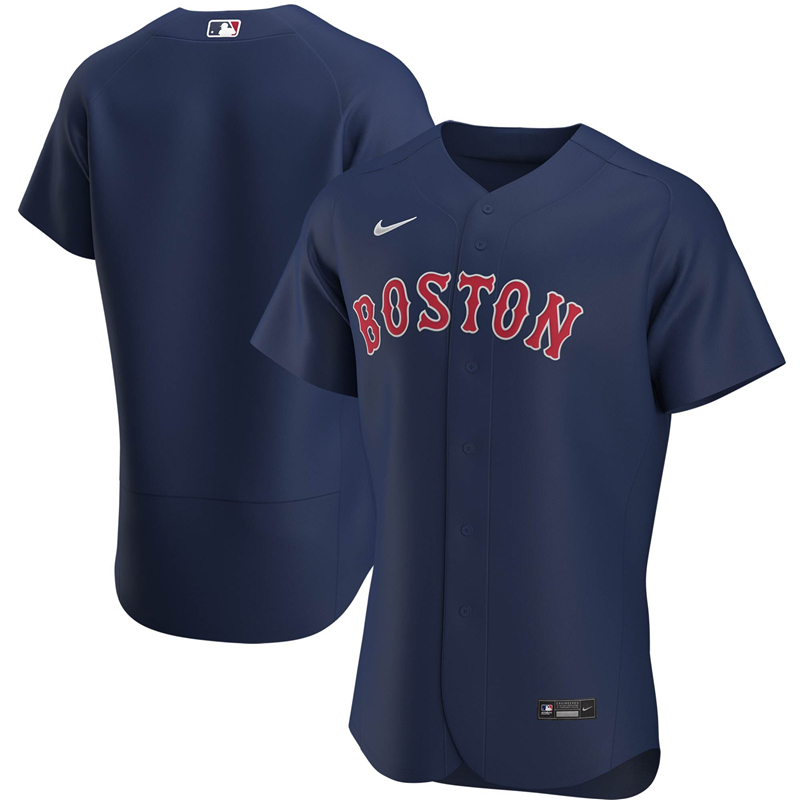 2020 MLB Men Boston Red Sox Nike Navy Alternate 2020 Authentic Jersey 1->women mlb jersey->Women Jersey